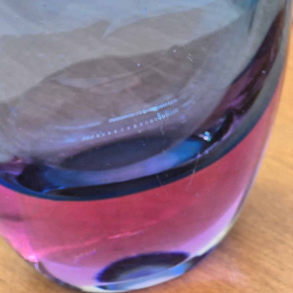 Art Glass Vase Mid Century Modern Penguin‎ Murano-Style Design